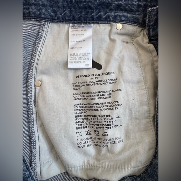 AG Adriano Goldschmied Classic Straight Leg Blue Jeans - Picture 14 of 15